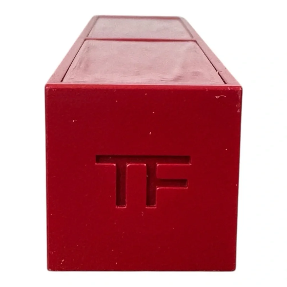 Tom Ford Satin Matte Lipstick in Fete a rich, warm brown-red